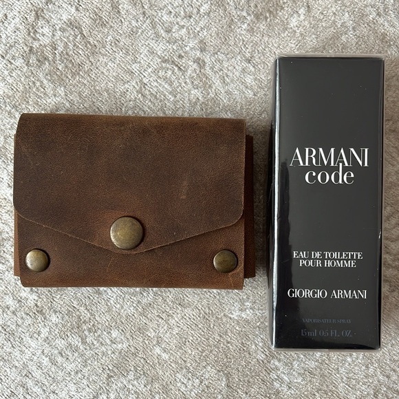 Brand New Armani Code Eau de Toilette Pour Homme Men’s Cologne Leather Card Case - Picture 1 of 15